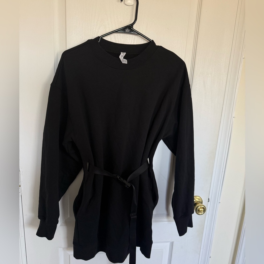 Alo Yoga Cityscape Sweatshirt Dress in Black - Picture 11 of 11